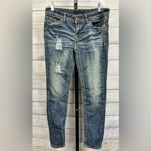 First Kiss Skinny Distressed Jeans